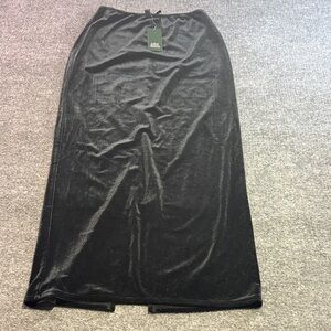 wild fable Black Velvet Maxi Skirt